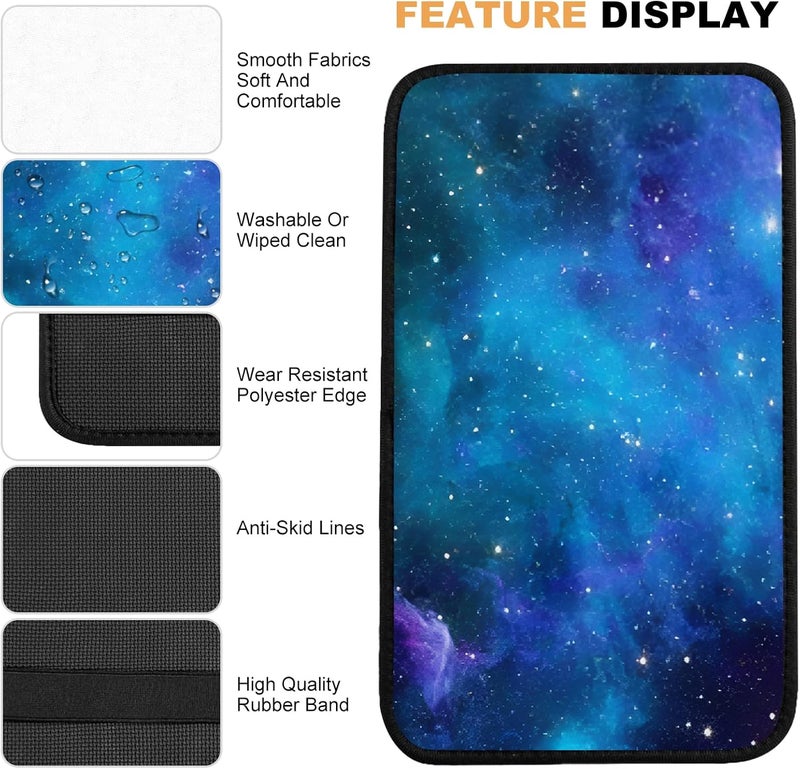 Adastrah Car Center Console Cover,Nebula Galaxy Auto Center Console Pad,Armrest Cover Protector for Vehicle SUV Truck Car - Image 4